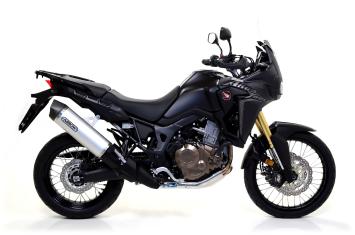 Arrow Maxi Race-Tech Aluminium met Carbon Endcap Einddemper met E-keur Honda CRF 1000 L Africa Twin 2016 > 2019