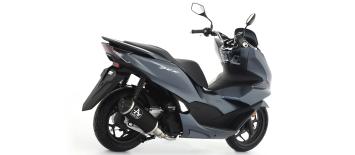 Arrow Urban aluminium Dark Einddemper met carbon endcap incl. RVS Voorbochten met Katalysator Honda PCX 125 2021