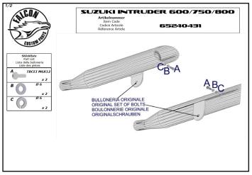 Falcon Cromo Line met E-keur Suzuki VS 750 Intruder 1986 - 1991