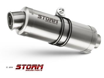 Storm By Mivv Dubbele GP RVS High Slip-On Einddemper Met E-keur TRIUMPH SPEED TRIPLE 2016 - 2017