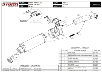 Storm By Mivv GP RVS Black Slip-On Einddemper Met E-keur HONDA CBR 600 F 2011 - 2013
