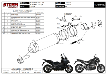 Storm By Mivv GP RVS Black Slip-On Einddemper Met E-keur HONDA NC 750 S / X 2016 - 2022