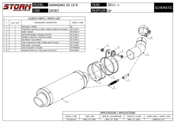 Storm By Mivv GP RVS Black Slip-On Einddemper Met E-keur KAWASAKI ZX-10 R 2011 - 2015