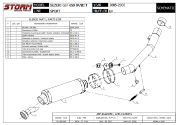 Storm By Mivv GP RVS Black Slip-On Einddemper Met E-keur SUZUKI GSF 650 BANDIT 2005 - 2006