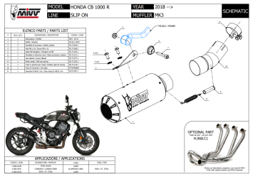Mivv MK3 Carbon Einddemper met E-keur Honda CB 1000 R 2018 > 2023