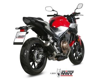 Mivv MK3 RVS Black Einddemper zonder E-keur Honda CB 500 F 2019 > 2024