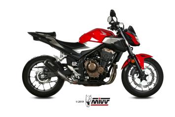 Mivv MK3 RVS Black Einddemper zonder E-keur Honda CB 500 F 2019 > 2024