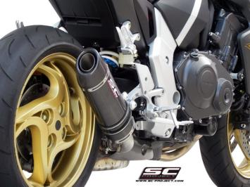 SC-Project Oval Carbon Einddemper Met E-keur Honda CB 1000 R 2011 - 2017