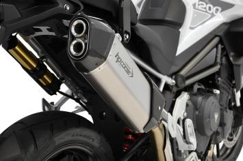 HP CORSE SPS CARBON 350 TITANIUM einddemper met E-keur voor Triumph Tiger 1200 GT / Rally 2022-2025