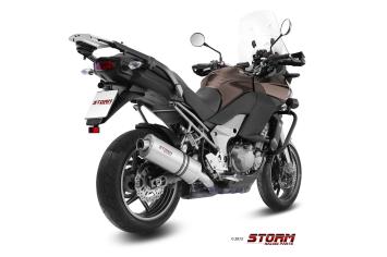 Storm By Mivv Oval RVS Slip-On Einddemper Met E-keur KAWASAKI VERSYS 1000 2012 - 2014