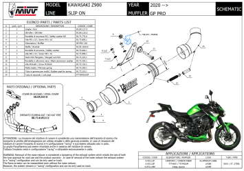 Mivv GP Pro Titanium Slip-on Einddemper met E-keur Kawasaki Z900 2020 - 2024