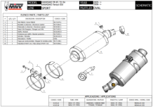 Mivv Oval Carbon Slip-on Einddemper met E-keur Kawasaki ER-6 N / F 2005 > 2011
