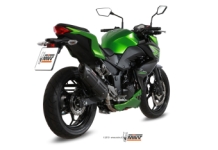 Mivv Suono RVS Black Slip-on Einddemper met E-keur Kawasaki Z300 2015 > 2016