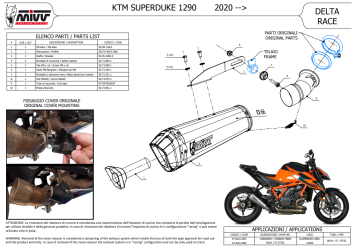 Mivv Delta Race Carbon Einddemper met E-keur KTM 1290 Superduke 2020 > 2023