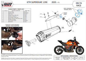 Mivv Delta Race RVS Einddemper met E-keur KTM 1290 Superduke 2020 > 2023