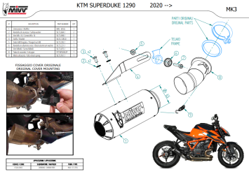 Mivv MK3 Carbon Einddemper zonder E-keur KTM 1290 Superduke 2020 > 2023