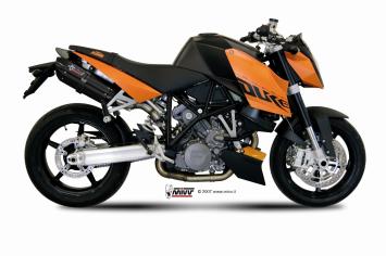 Mivv Suono RVS Black Dubbele Slip-on Einddemper (L+R) met E-keur KTM 990 Superduke 2005 > 2011