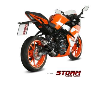 Storm By Mivv GP RVS Black Slip-On Einddemper Met E-keur KTM RC 125 2017 - 2020