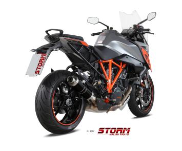 Storm By Mivv GP RVS Black Slip-On Einddemper Met E-keur KTM 1290 SUPERDUKE GT 2016 - 2024