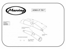 Marving Master Black Einddemper Set met E-keur Honda VF 750 F - FII