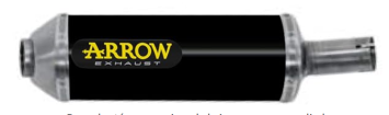 Arrow Maxi Race-Tech Aluminium Dark Steel Endcap Einddemper met E-keur Kawasaki Versys 650 2007 > 2014