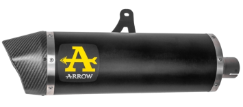 Arrow Maxi Race-Tech Aluminium Dark Slip-on Einddemper met E-keur Honda CRF1000L Africa Twin 2016 > 2019