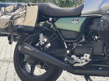 Mistral Short RVS Black Einddemper paar (L+R) met E-keur (Euro5) Moto Guzzi V7 850 2021 - 2024
