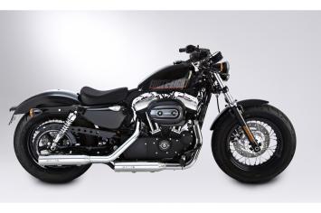 Miller Silverado II Slip-on Einddemper Set Polished of Matt Zwart met E-keur incl. Katalysator Harley Davidson Sportster XL1200 2014 - 2016