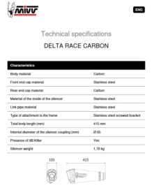 Mivv Delta Race Carbon Compleet Uitlaatsysteem High met E-keur Aprilia Tuono 660 2021 - 2024