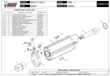 Mivv Suono RVS Slip-on Einddemper met E-keur BMW R 1150 R 2000 > 2006