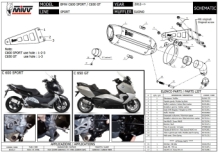 Mivv Suono RVS Black Slip-on Einddemper met E-keur BMW C 600 Sport 2012 > 2015