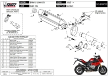 Mivv Suono RVS Slip-on High Up Einddemper met E-keur BMW S 1000 XR 2015 > 2019