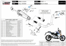 Mivv Delta Race RVS Black Compleet Uitlaatsysteem met E-keur BMW G 310 R 2018 > 2024