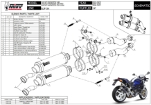 2x Mivv GP Carbon Slip-on Einddempers met E-keur Ducati Monster S2R 800 2005 > 2007