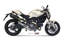 2x Mivv Suono RVS Black Slip-on Einddempers (L+R) Ducati Monster 696 2008 > 2014