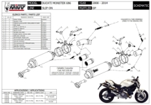 2x Mivv GP RVS Black Slip-on Einddempers met E-keur Ducati Monster 696 2008 > 2014