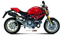 2x Mivv Suono RVS Black Slip-on Einddempers (L+R) met E-keur Ducati Monster 1100 2008 > 2010