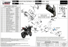 Mivv Delta Race RVS Black Slip-on Einddemper met E-keur Ducati Multistrada 1200 2010 > 2014
