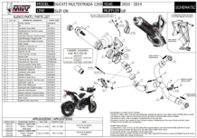 Mivv GP RVS Black Slip-on Einddemper met E-keur Ducati Multistrada 1200 2010 > 2014