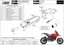 Mivv Suono RVS Black Slip-on Einddemper met E-keur Ducati Hypermotard 821 2013 > 2015