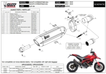 Mivv Suono RVS Black Slip-on Einddemper met E-keur Ducati Hyperstrada 821 2013 > 2015