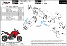 Mivv Delta Race RVS Black Slip-on Einddemper met E-keur Ducati Multistrada 1200 2015 > 2017
