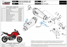 Mivv Delta Race RVS Slip-on Einddemper met E-keur Ducati Multistrada 1200 2015 > 2017