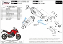 Mivv Delta Race RVS Slip-on Einddemper met E-keur Ducati Multistrada 1260 2018 > 2020
