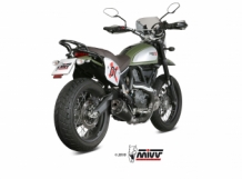 Mivv Delta Race RVS Black Slip-on Einddemper met E-keur Ducati Scrambler 800 2015 > 2020