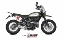 Mivv Delta Race RVS Slip-on Einddemper met E-keur Ducati Scrambler 800 2015 > 2020