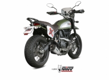 Mivv Delta Race RVS Slip-on Einddemper met E-keur Ducati Scrambler 800 2015 > 2020