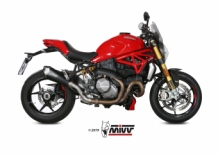 Mivv Delta Race RVS Black Slip-on Einddemper met E-keur Ducati Monster 1200 2017 > 2021