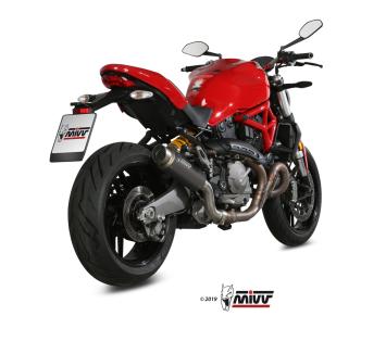 Mivv GP Pro RVS Black Slip-on Einddemper met E-keur Ducati Monster 821 2018 > 2020