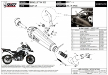 Mivv Delta Race RVS Slip-on Einddemper met E-keur Benelli TRK 502 2017 > 2024